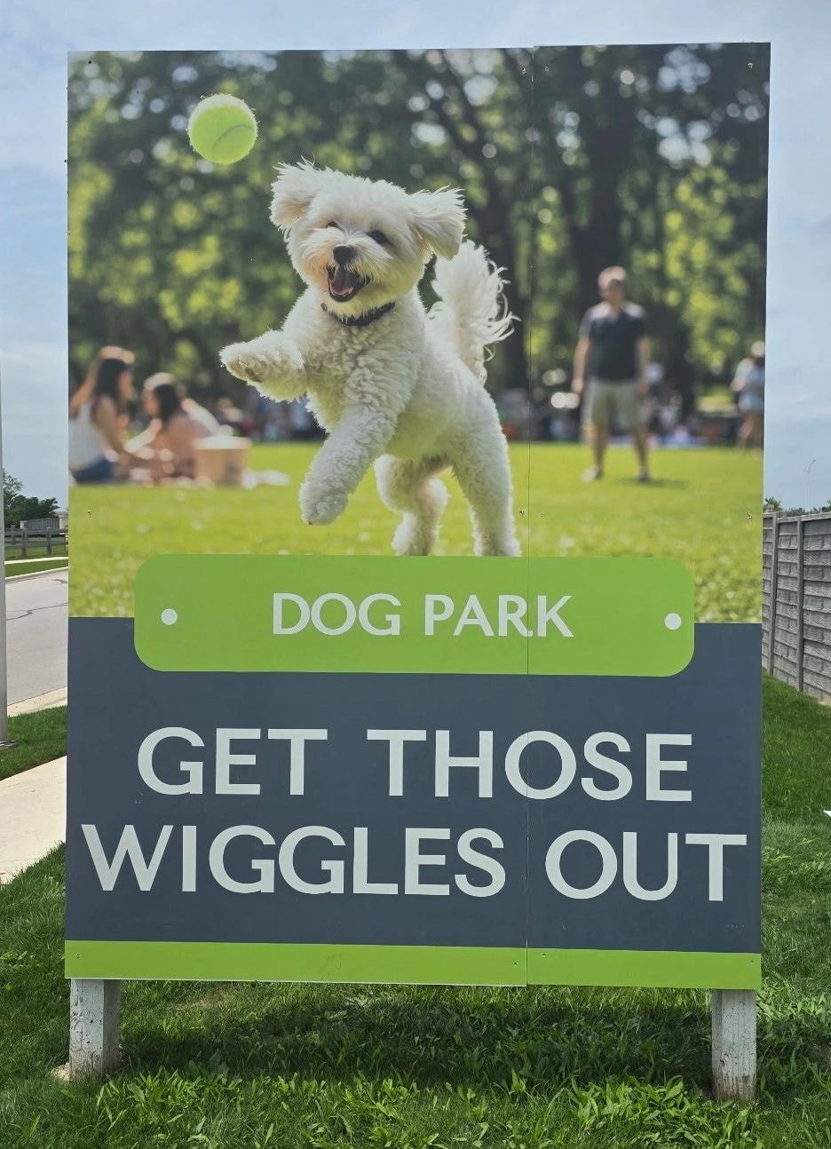 Dog park outdoor sign